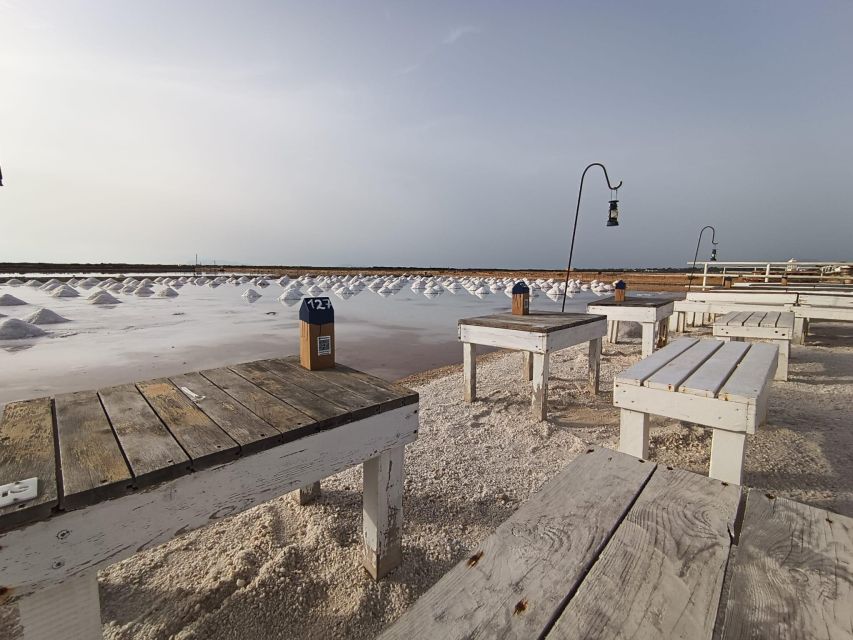 Aperitif in a old tub of salt in Marsala - The four fish tastings and two glasses of wine