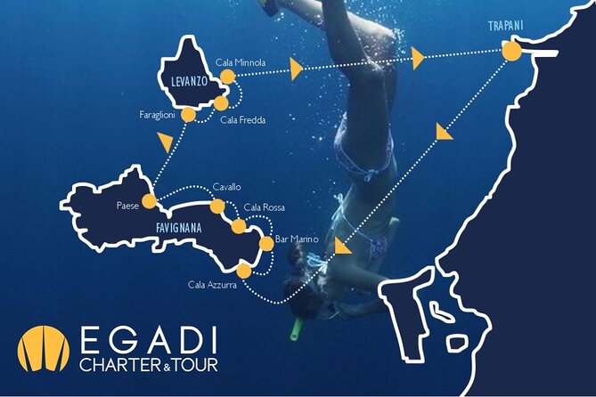 Boat tour to Egadi Favignana and Levanzo islands from Trapani - Cala Azzurra: A Gentle First Swim