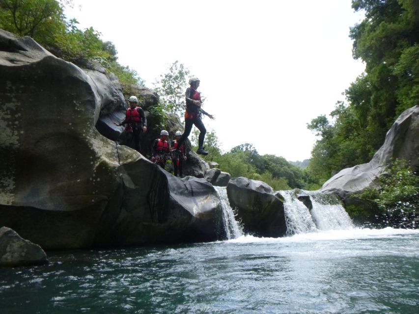Canyoning and bodyrafting in the Alcantara River - Entering the Alcantara River’s volcanic gorge