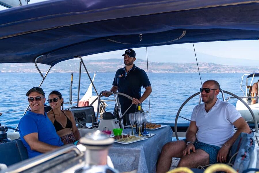 Catania: Cyclops Coast Cruise with Appetizer & Snorkeling - Lachea Island: your first chance to get in the water