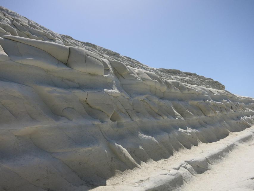 Catania: Valley of the Temples and Turkish Steps with Snack - Seeing Scala dei Turchi from the coast