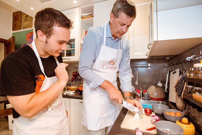 Cesarine: Market Tour & Home Cooking Class in Catania - Cooking a three-course Sicilian meal