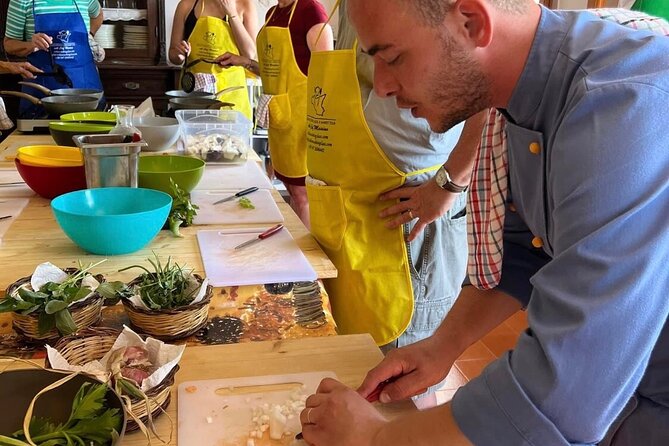 COOKING CLASS in Taormina at Chef Massimo HOUSE!! - Lunch with wine and the food you prepared