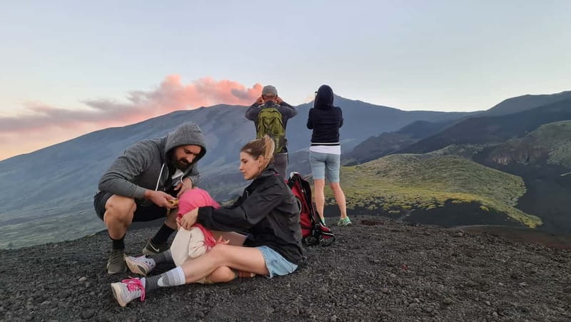 Etna North 2900mt Sunset: Summit area & Craters of 2002 - From Piano Provenzana into the 2002 eruption zone