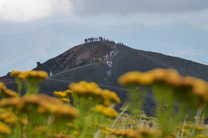 ETNA - Trekking to the Craters Eruption of 2002 - From black lava to beech and laricius pine woods