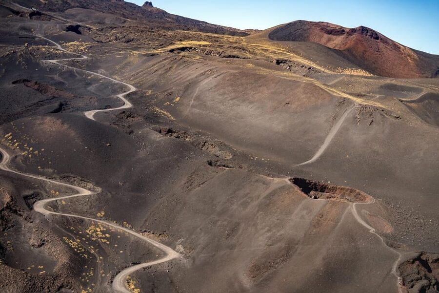 Fiumefreddo: Group Flight Helicopter Tour over Etna - The Ionian coast, vineyards, and return flight