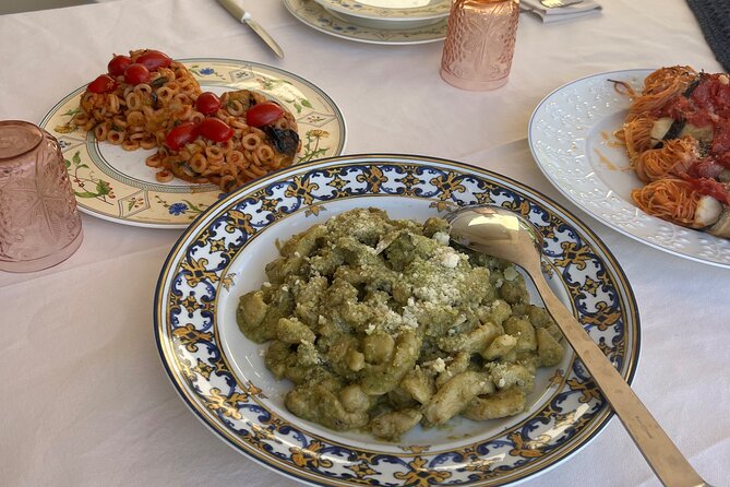Fresh local pasta lesson in the garden - Teresa’s teaching style and recipe flexibility