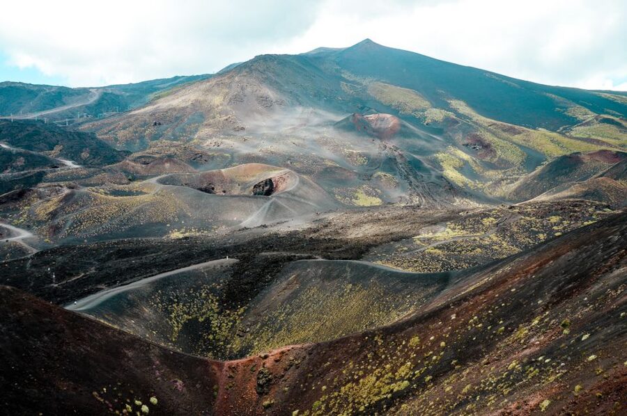 From Catania: Mount Etna Sunset Tour with Tasting and Cave - Entering the lava cave from the 1792 eruption