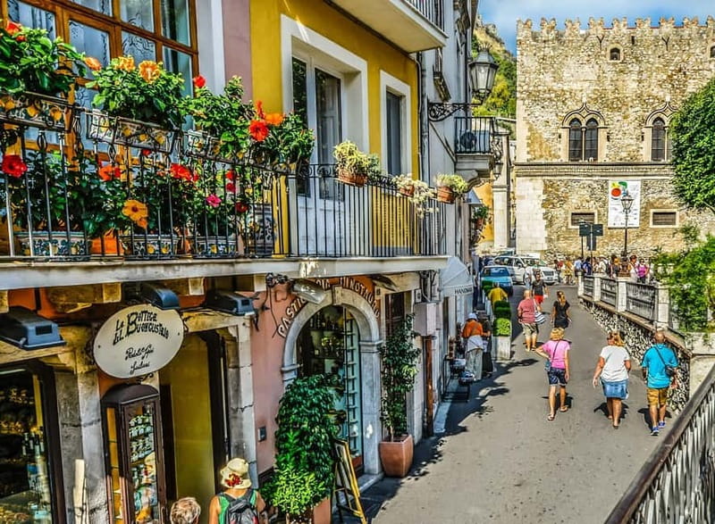 From Catania: Taormina, Isola bella & Castelmola tour - The van, group size, and road time