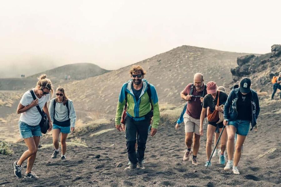 From Siracusa: Etna Tour - Trek, Wine and Food - Walking across Etna’s black volcanic ground