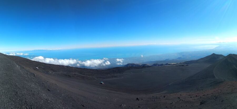 From Taormina: Etna Summit Area, Lunch & Alcantara Tour - A Sicilian lunch at about 2,000 meters