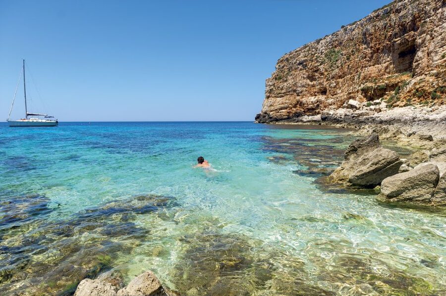 From Trapani: Egadi Islands Day Tour by Boat - The Cave of Lovers and Favignana village