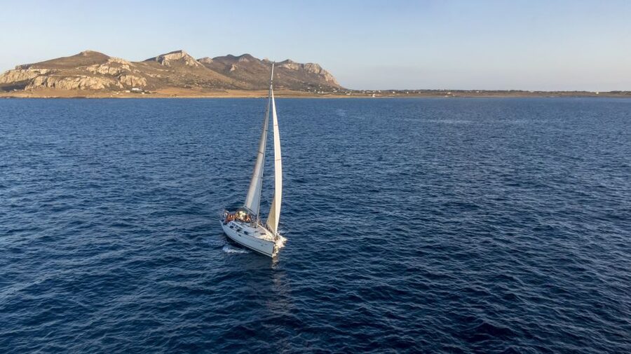 From Trapani: Full-Day Sailboat Trip to Favignana & Levanzo - Cala Azzurra and Cala Rossa, the first water stops