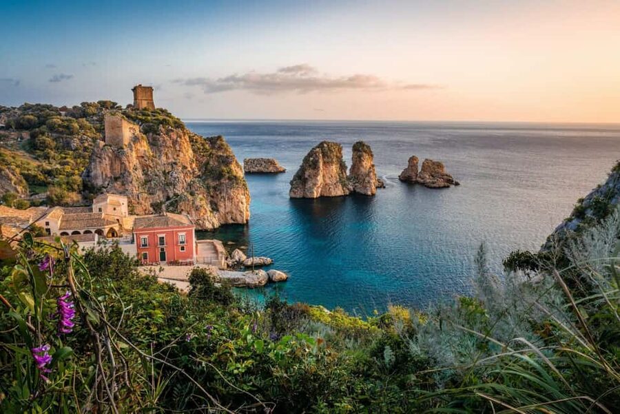 From Trapani: Tour of San Vito lo Capo, Zingaro Nature Reserve, and Scopello - From Trapani to San Vito Lo Capo by private bus