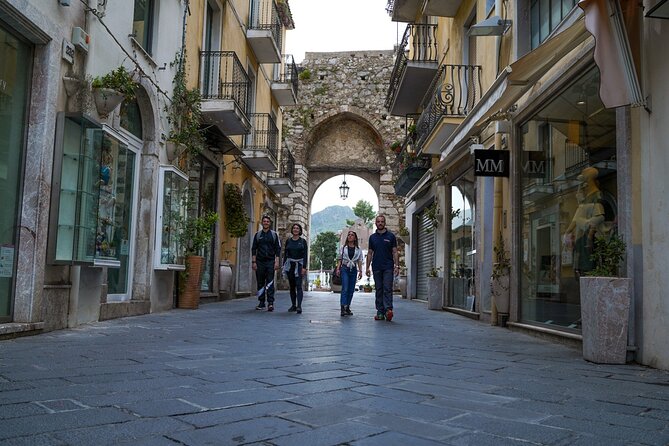Giardini Naxos, Taormina and Castelmola-White Lotus-From Catania - Taormina’s clock tower, square, and palaces