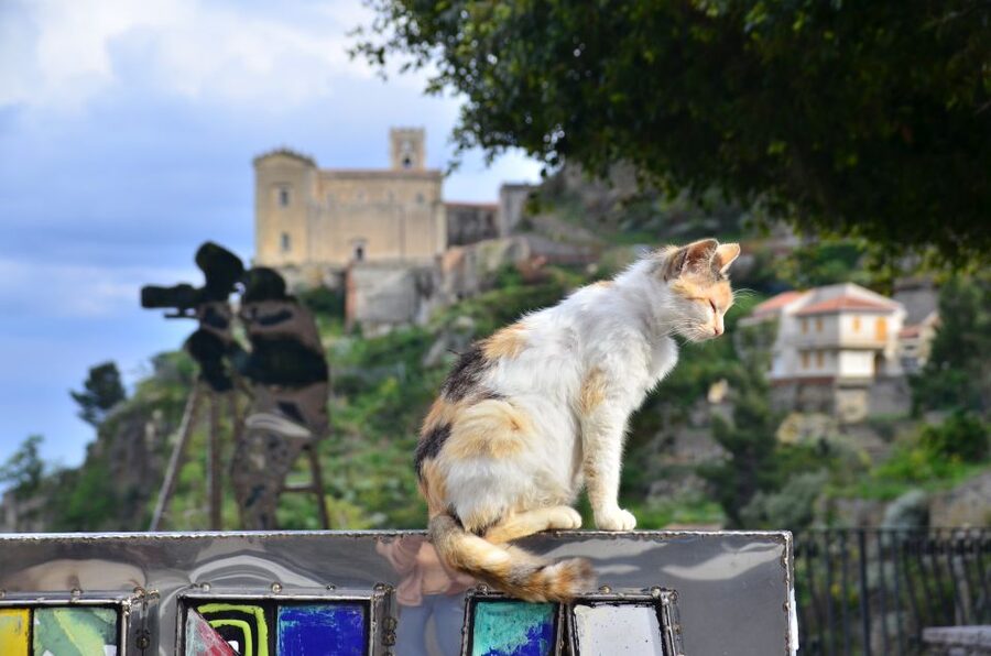 GODFATHER TOUR film's locations departure from Taormina area - Forza d’Agrò and the view toward Messina