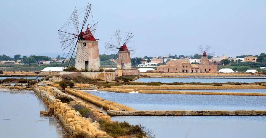 Guided tour of the Marsala Salt Pans and salt harvesting - Walking among tanks, canals, and windmills