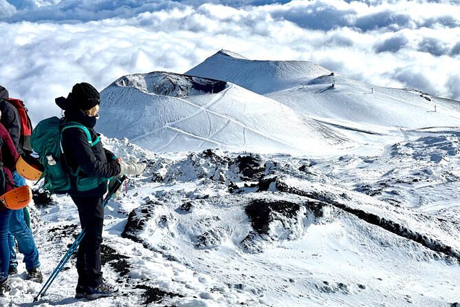 Hike near the summit craters up to the maximum safe altitude currently foreseen - Crossing lava fields and older craters
