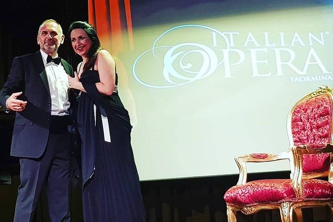 Italian Opera in Taormina - The terrace, Prosecco, and the Taormina setting
