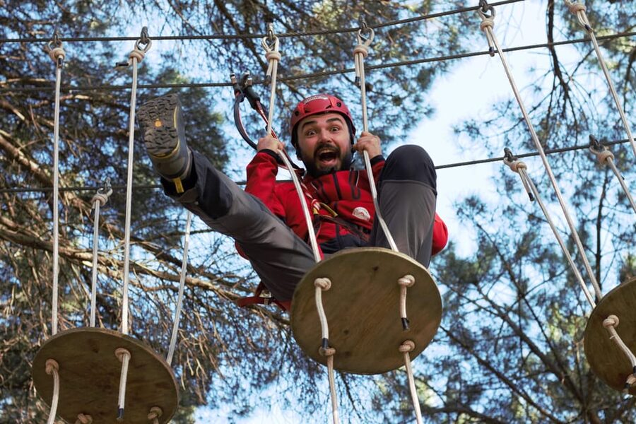 Monti Rossi Adventure Park Entry Ticket Full - Safety equipment and the briefing