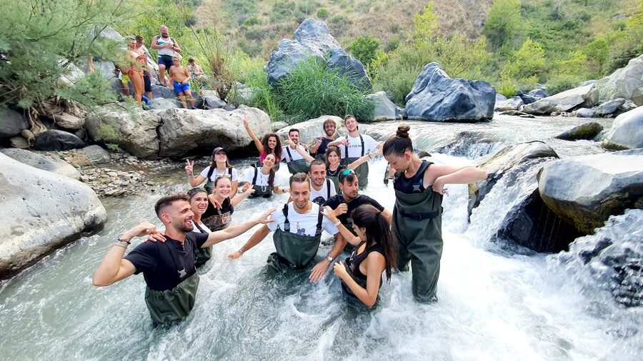 Motta Camastra: River Trekking Tour in the Alcantara Gorges - The guide and the pace of the group