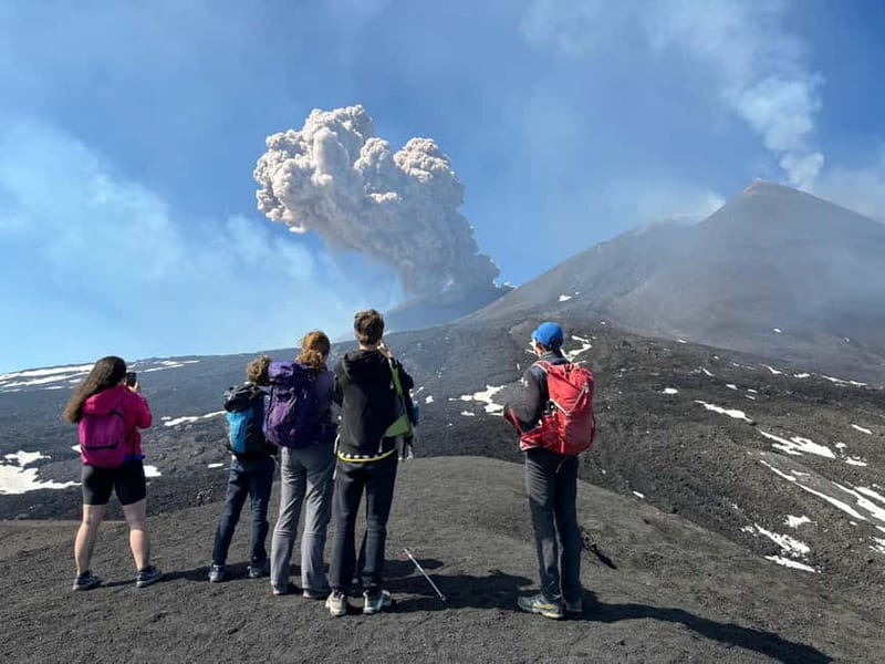 Mount Etna: Central Crater Tour with cable car and jeep - The 100-minute walk toward the central crater