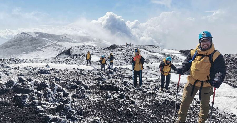 Mt Etna: Winter Trekking Tour with Optional Catania Transfer - Black larch pine, Etna violets, and open sea views