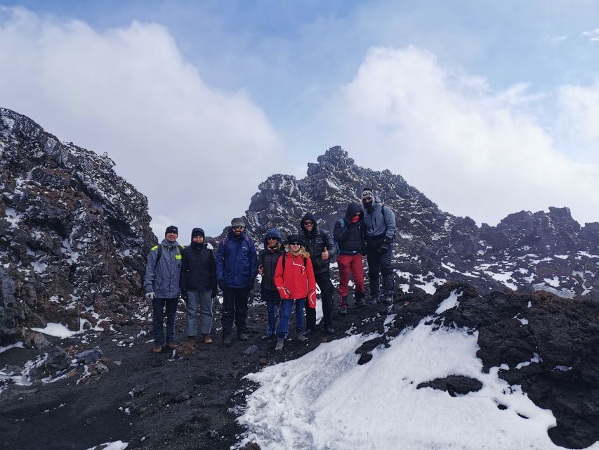 Mt Etna: Winter Trekking Tour with Optional Catania Transfer - Finishing at the upper Silvestri craters