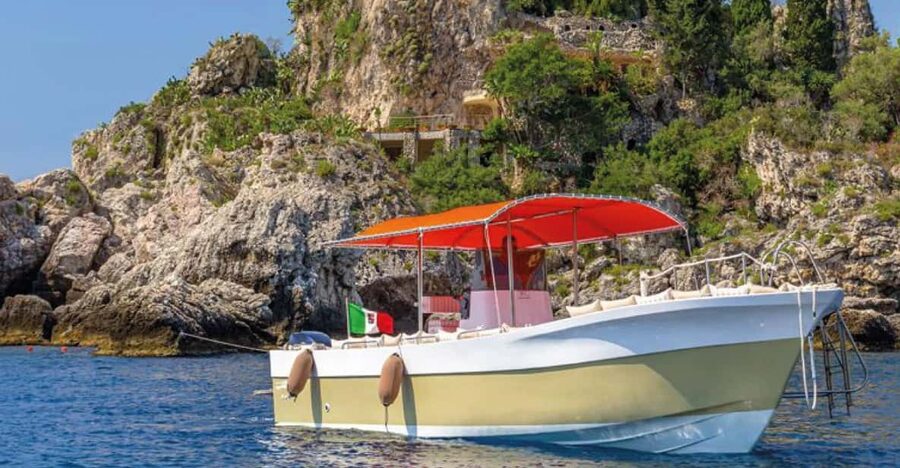 Naxos: Isola Bella, Blue Grotto, & Mazzarò Bay Boat Tour - The Blue Grotto: lovely light, modest expectations