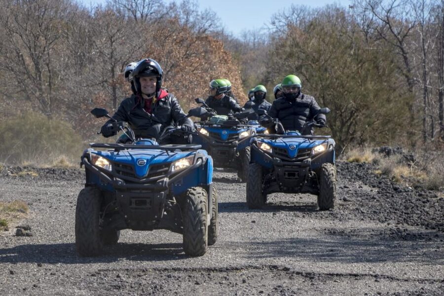 Nicolosi: Mt. Etna Guided Quad Tour Adventure - Following the dry torrent into Etna pine forest