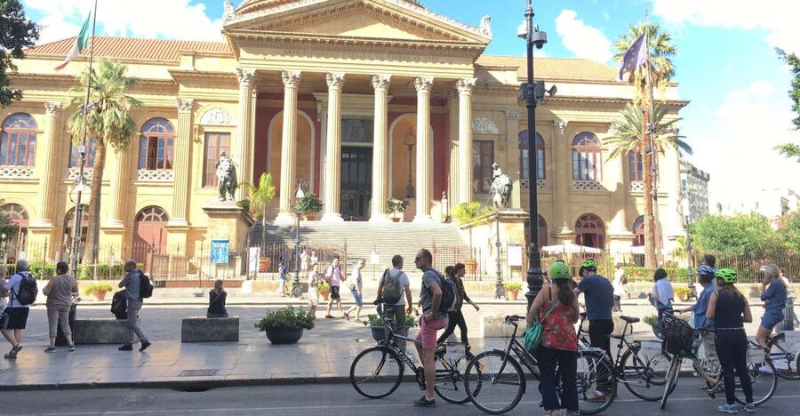 Palermo: Historic Center Guided Bike Tour with Food Tasting - The Royal Palace and Palermo Cathedral