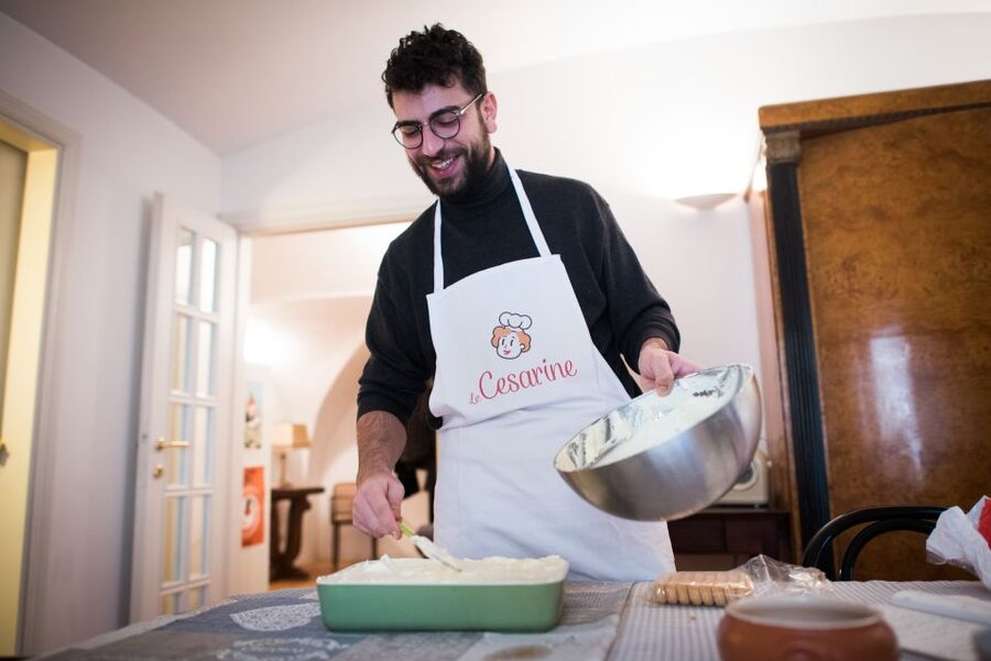Palermo: Private Pasta and Tiramisu Class at a Local's Home - Sitting down to eat what you made