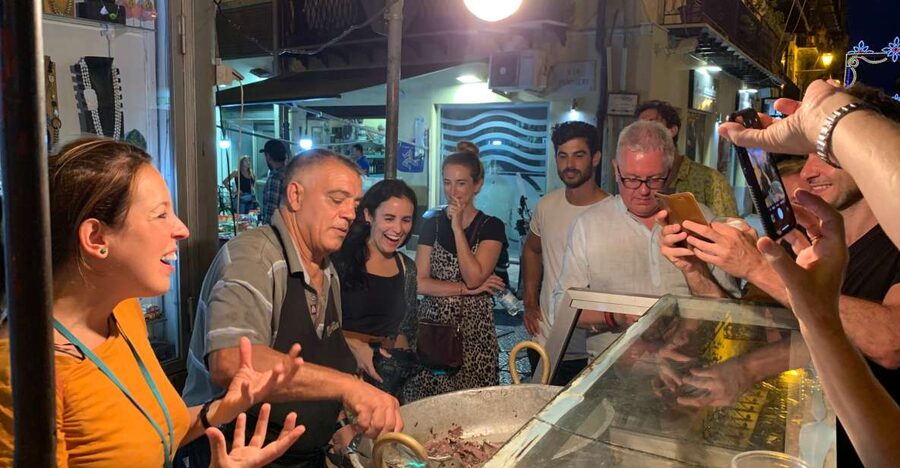 Palermo: Small Group Night Street Food Tour - Walking toward the old port