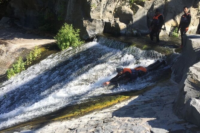 River Jumping Alcantara Gurne - Swimming, sliding, and body rafting through natural pools