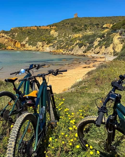 Scala Dei Turchi: E-BIKE TOUR Hidden Beaches, Sea, Relaxation [+SNORKELING ] - Lido Rossello and the water stop