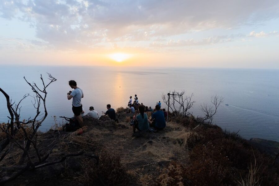 Stromboli: Sunset Trekking at Sciara del Fuoco - The uphill trail through Stromboli’s quieter side