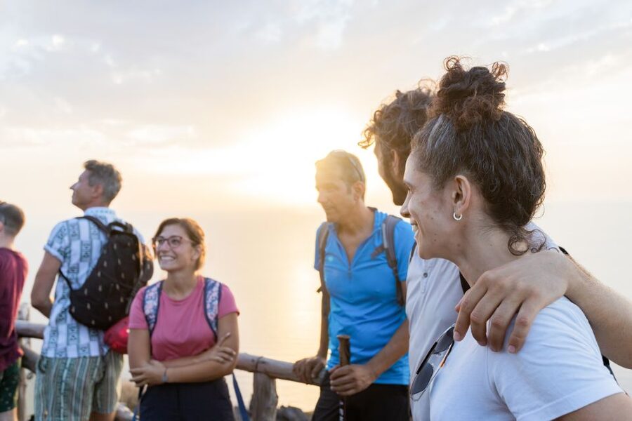 Stromboli: Sunset Trekking at Sciara del Fuoco - Reaching the 400-meter viewpoint above Sciara del Fuoco