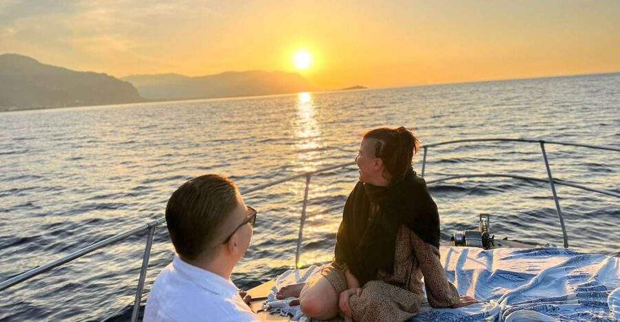 Sunset boat tour in Palermo - Leaving Molo Trapezoidale in Palermo