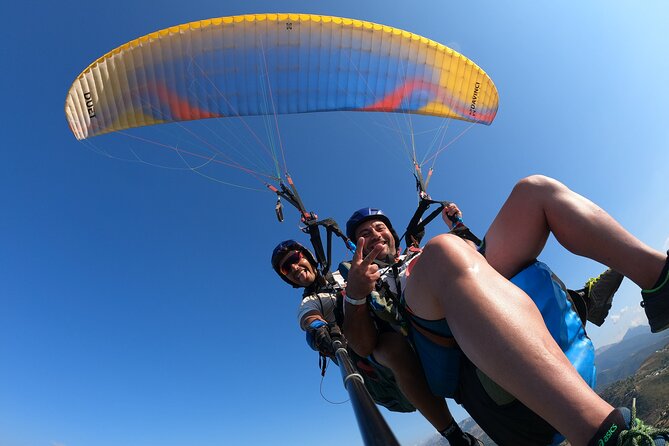 Tandem Paragliding Flight in Cefalù - Taking off above Cefalù’s northern shore