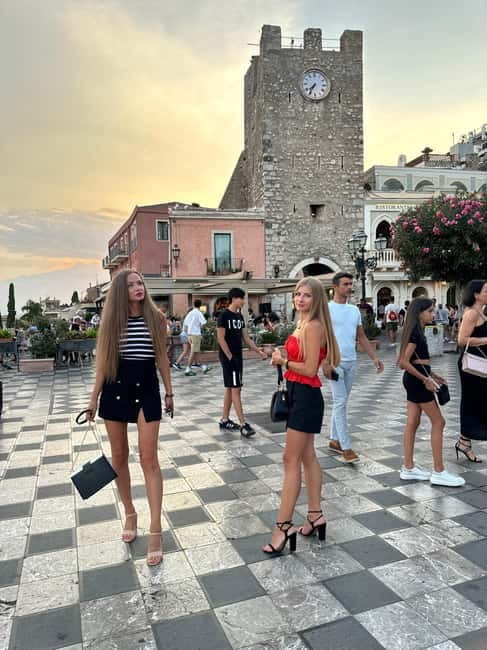 Taormina: exclusive tour with food, drinks, and sunset, pick-up from Catania - Duomo Square and Corso Umberto