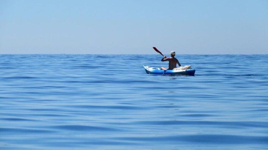 Taormina Kayak Adventure - Paddling across Naxos Bay