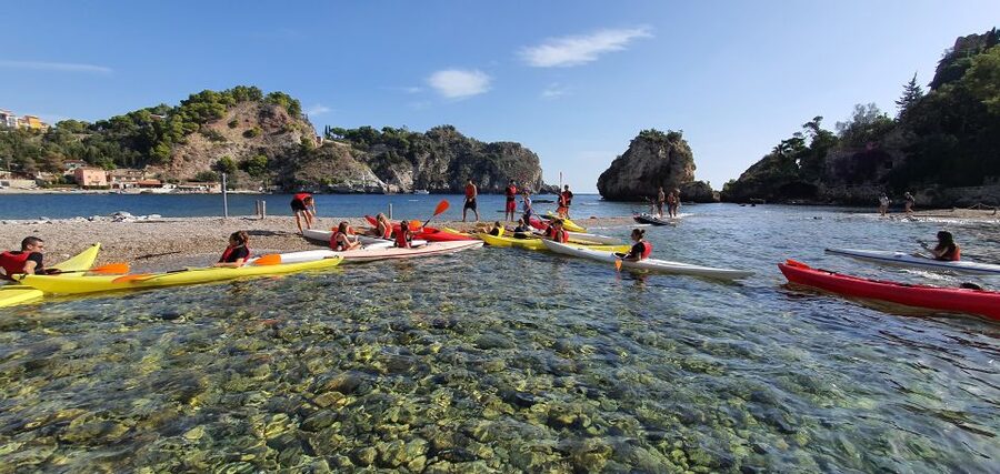 Taormina: Kayak Coastal Tour to Isola Bella and Blue Grotto - Paddling Across the Giardini Naxos Bay