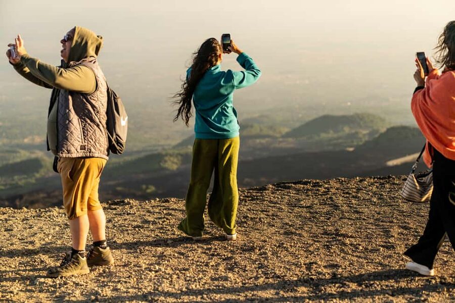 Taormina: Mount Etna Sunset Tour with Cave Visit and Tasting - The journey from Taormina to the volcano