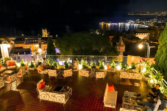 Taormina Rooftop & High End Cocktail Bar Walking Tour - The former Carmine church area and snacks