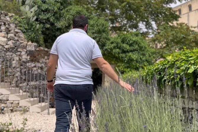 Tour in the heady scents of our garden in Ragusa - Lavender, oregano, citrus, and pomegranates
